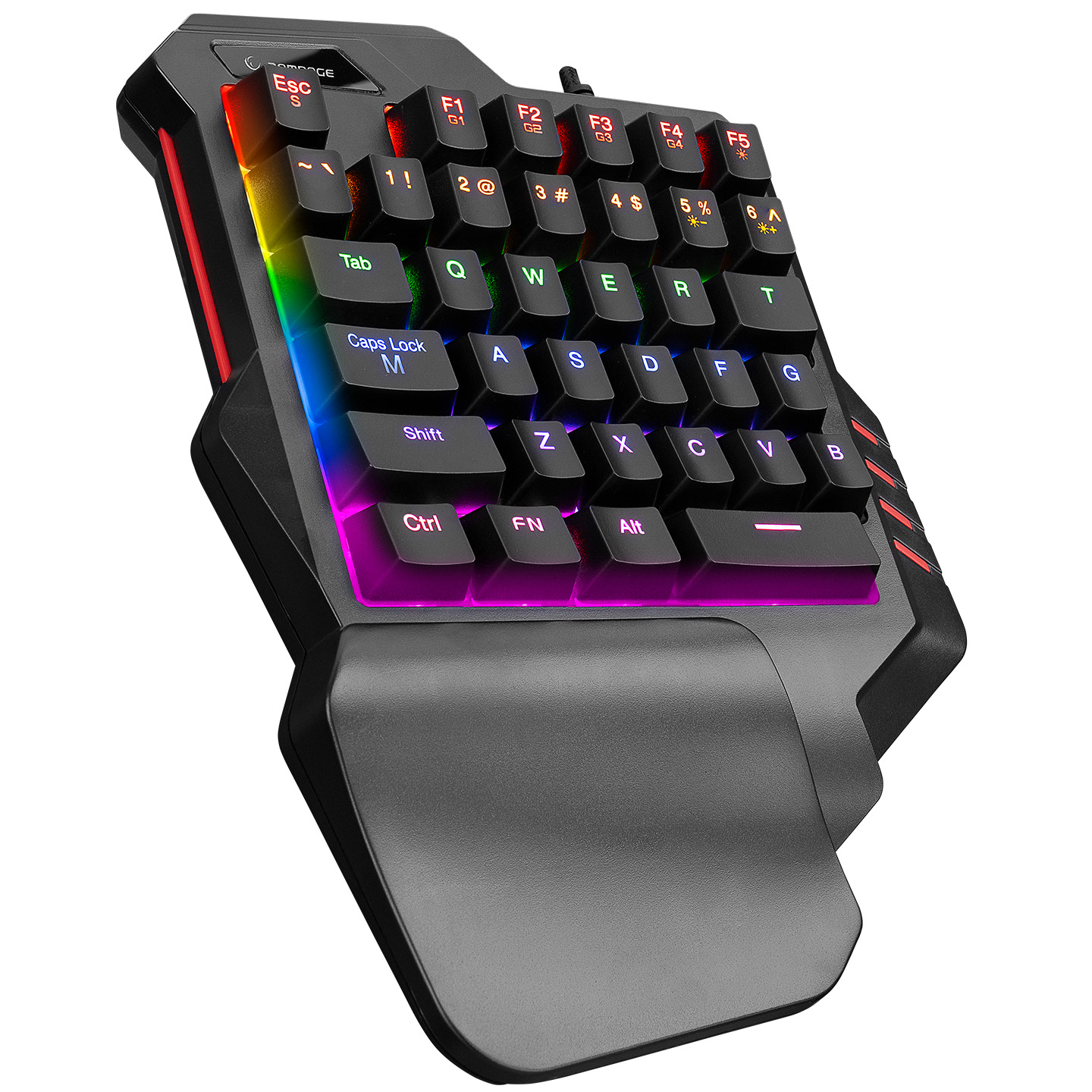 Rampage MIRACLE K1 Siyah USB Led Işıklı Q 35 Tuşlu Multimedya Mini Blue Switch Gaming Oyuncu Klavyesi